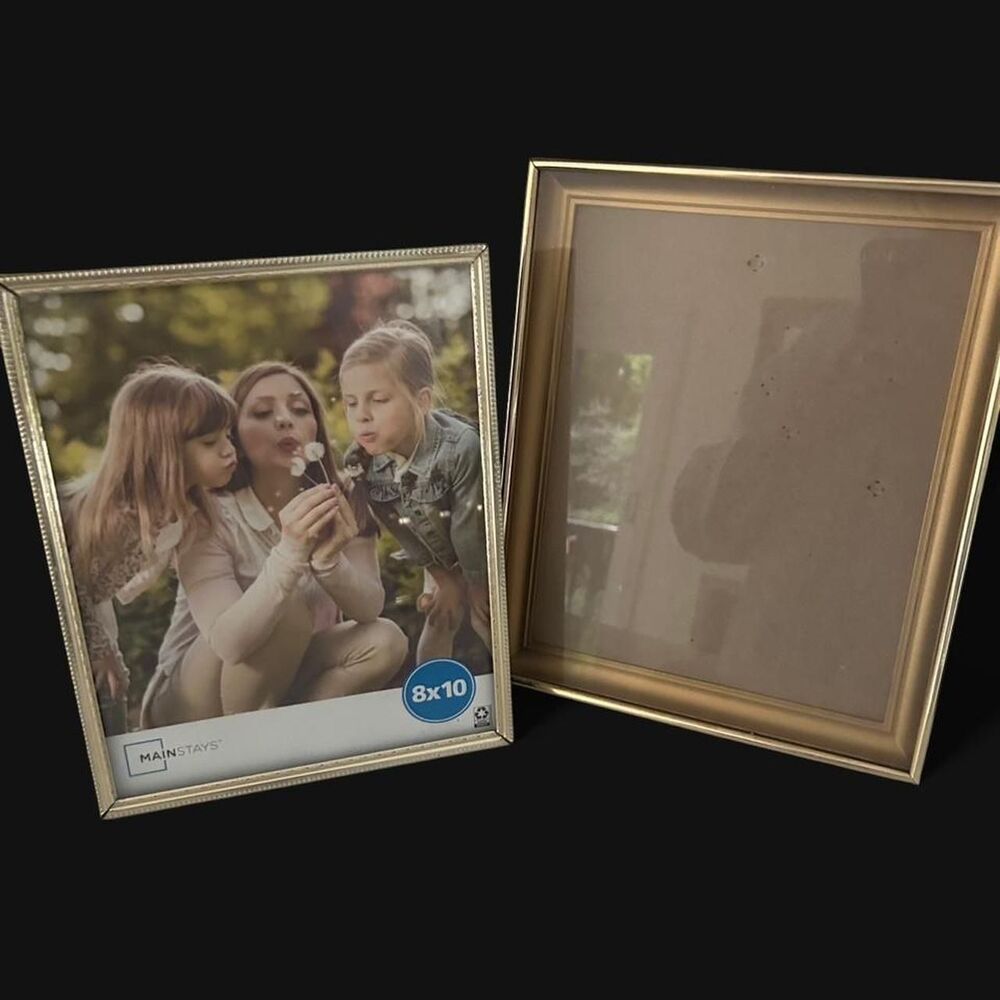 Set of 2 Ornate Brass 8x10 Picture frames.